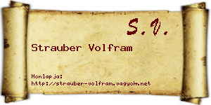 Strauber Volfram névjegykártya
